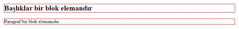 html blok elemanlar